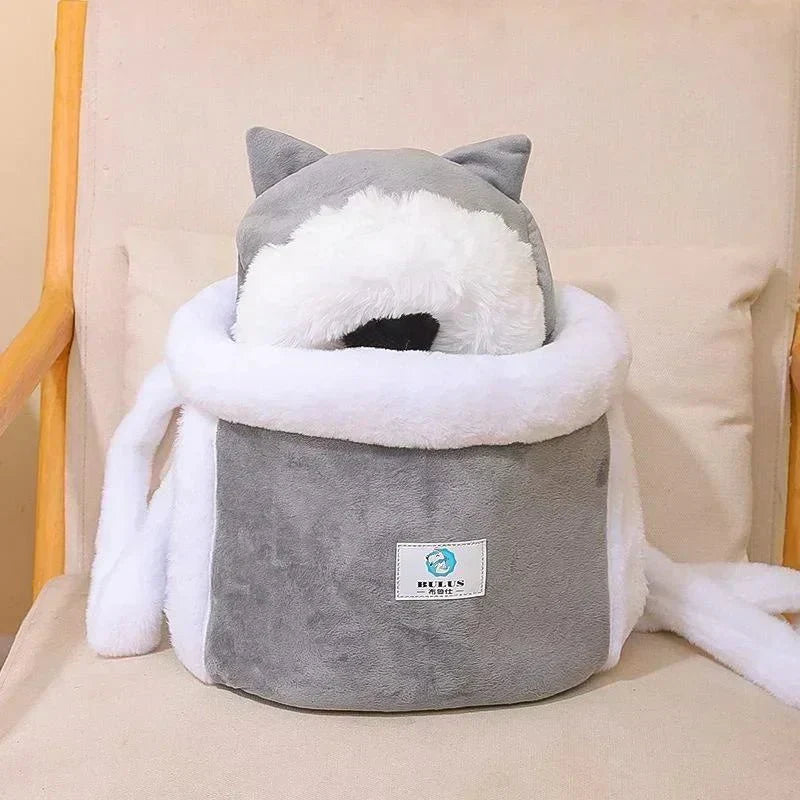 Cat Carrier Backpack Quilted Velvet Foldable Small Medium Large Padded Travel Bag Hands-Free Ventilated Secure Pet Transport | Koossa
