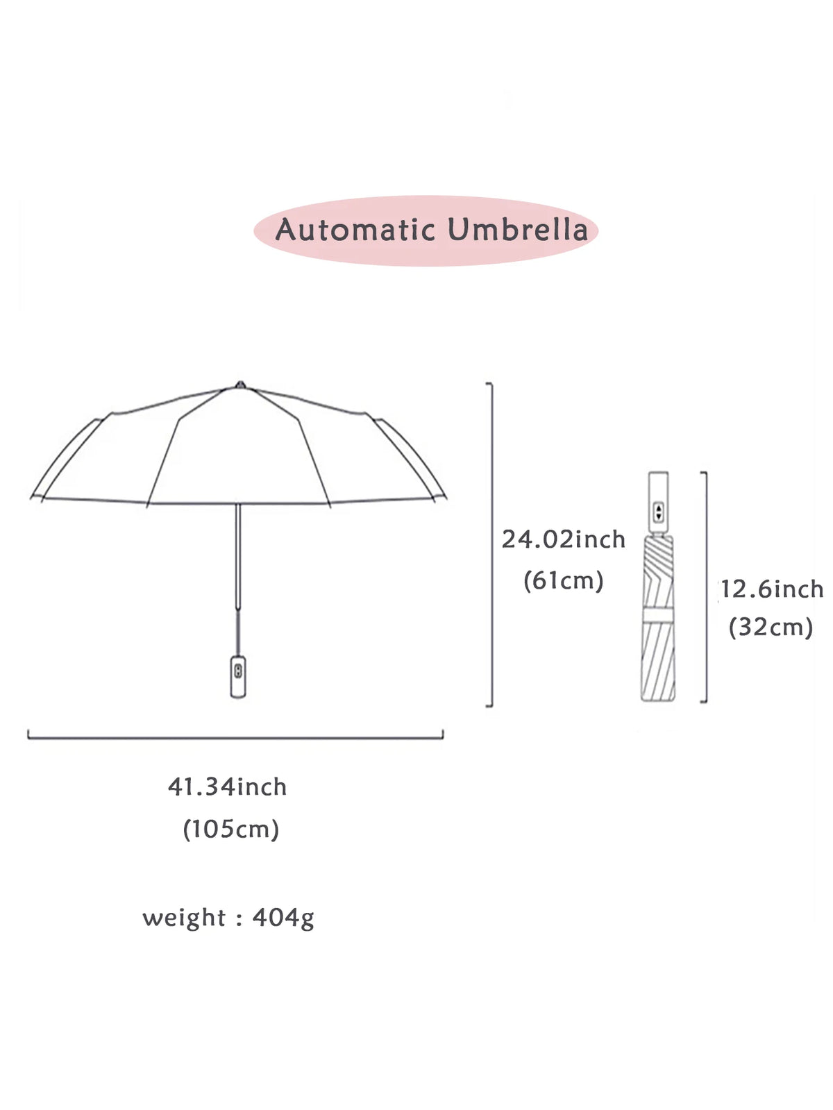 Automatic Open Close Umbrella Compact Folding Windproof Rain Travel Canopy for Women Men Commute Daily Use Storm Protection | Lonoma