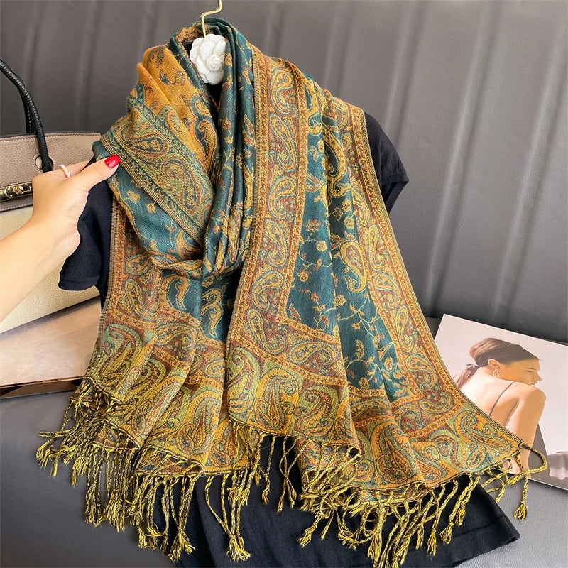 Soft Cashmere-Feel Scarf for Women – Warm Oversized Pashmina Wrap Shawl for Fall Winter Layering | Lonoma