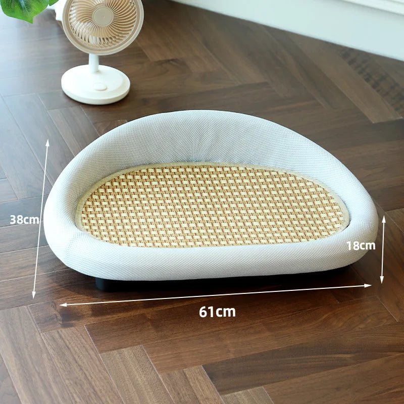 Cat Bed with Scratching Pad 2-in-1 Sisal Round Warm Cushion Kitten Scratcher Cosy Sleeping Basket Claw Sharpening Mat Natural | Koossa