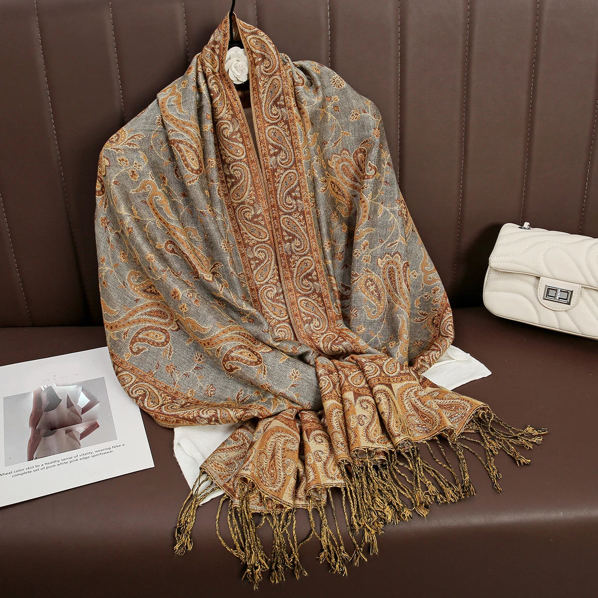 Soft Cashmere-Feel Scarf for Women – Warm Oversized Pashmina Wrap Shawl for Fall Winter Layering | Lonoma