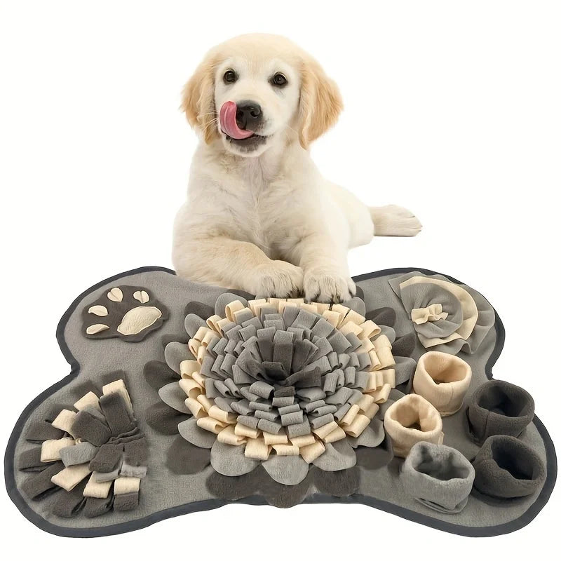 Dog Snuffle Mat Slow Feeder Puzzle Toy Interactive Feeding Washable Foraging Training 64cm | Koossa