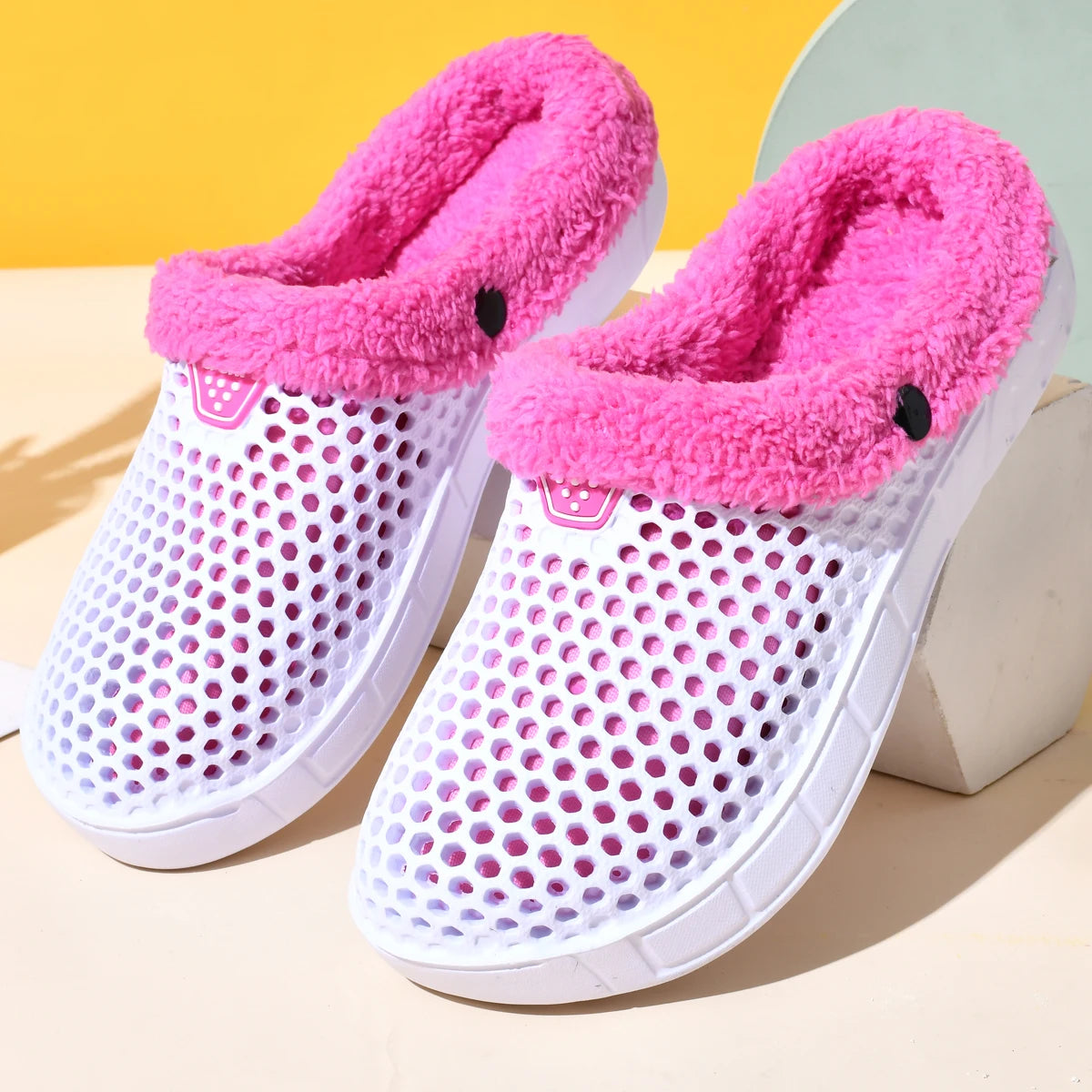 Plush Lined Slip-On Clogs for Men & Women - Warm Fleece Winter House Slippers Indoor Outdoor Mule Shoes for Cold Weather | Lonoma
