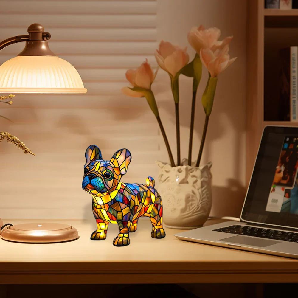 Handcrafted Dog Table Lamp — Warm Ambient Lighting for Pet Lovers & Home Décor Enthusiasts | Koossa