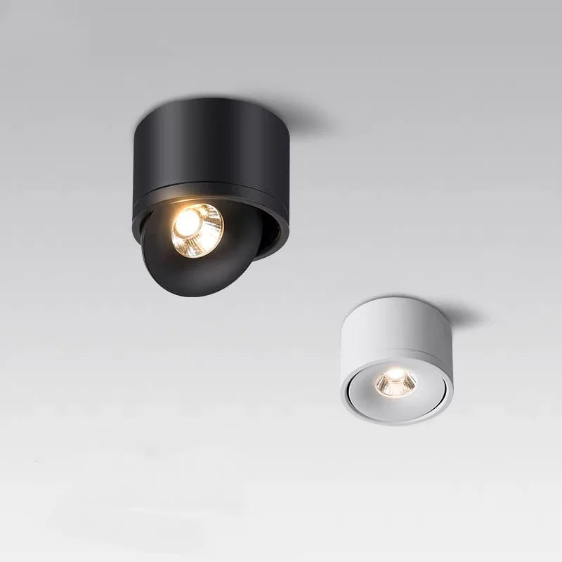Spot LED Orientable en Saillie Aluminium Blanc Noir Dimmable Angles Réglables pour Salon Bureau Cuisine | Koossa