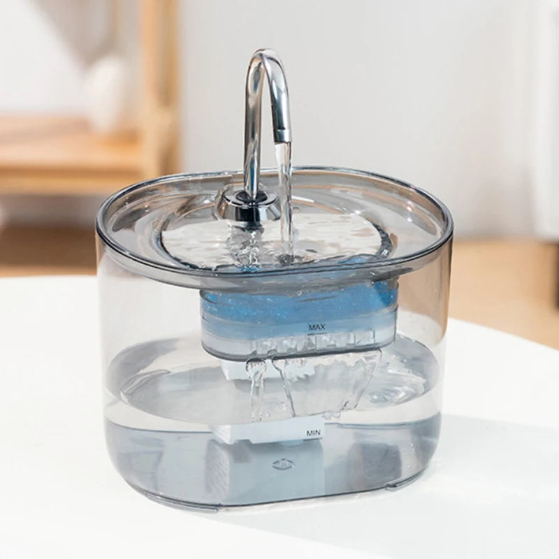 Automatic Pet Water Fountain with Stainless Steel Faucet for Cats and Dogs 2.2L Capacity Quiet Pump | Lonoma