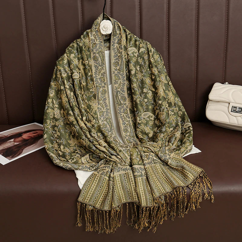 Soft Cotton Blend Wrap Scarf for Women – Lightweight Oversized Shawl for Fall & Winter – Solid Color Pashmina Accessory | Lonoma