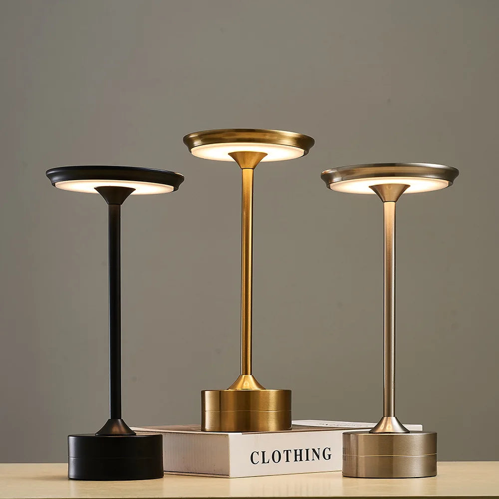 Cordless Rechargeable Table Lamp with Touch Control, 3 Light Modes, Portable LED Nightstand, Desk & Reading Lamp for Bedroom | Lonoma
