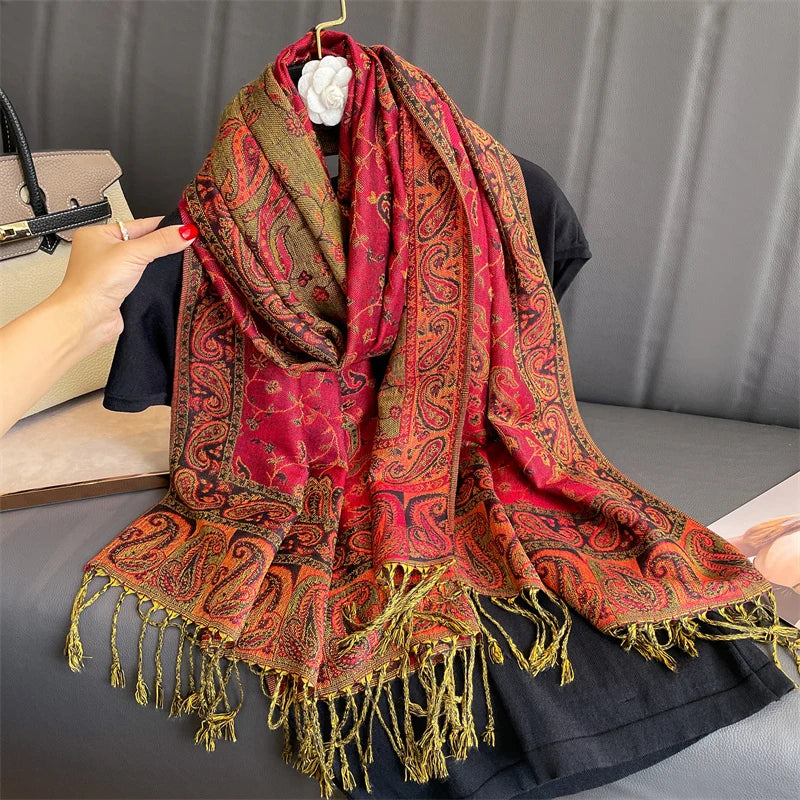 Soft Cotton Blend Wrap Scarf for Women – Lightweight Oversized Shawl for Fall & Winter – Solid Color Pashmina Accessory | Lonoma
