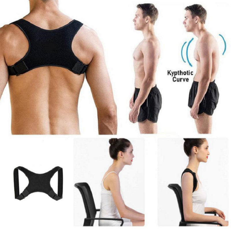 Adjustable Posture Corrector for Back and Shoulders, Neoprene Upper Back Support Brace for Men and Women, Home Office and Daily Wear | Lonoma