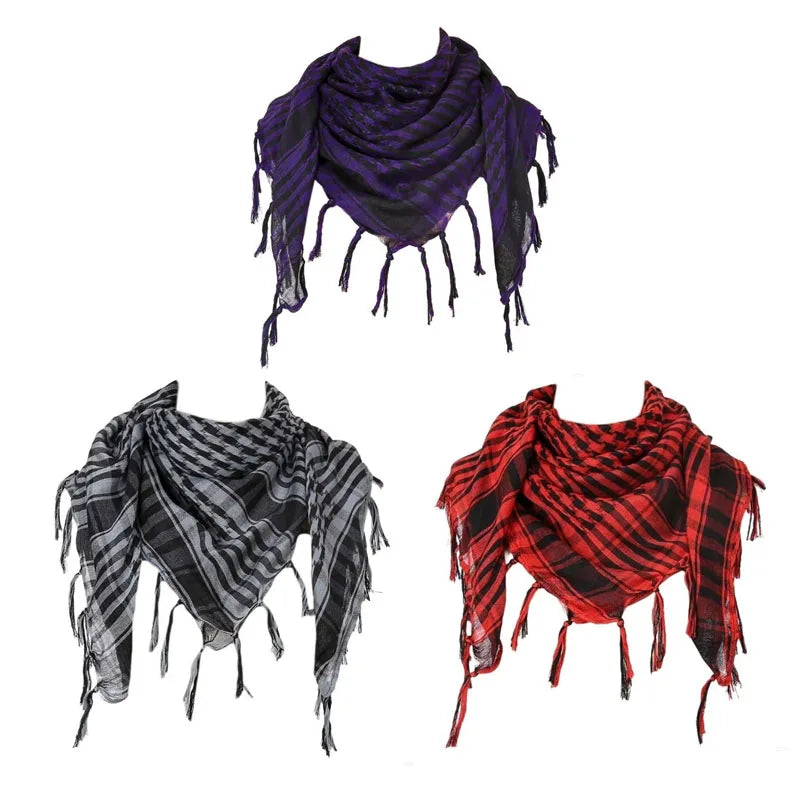 Desert Shemagh Scarf Square Tactical Headwrap for Men Women Outdoor Hiking Camping Windproof Neck Wrap Keffiyeh Style | Lonoma