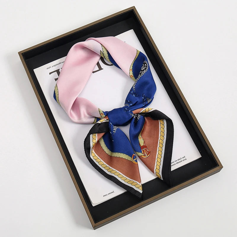Square Satin Scarf for Women 27.5 inch Versatile Headband Hair Wrap Neck Tie Lightweight Polyester Fashion Accessory | Lonoma