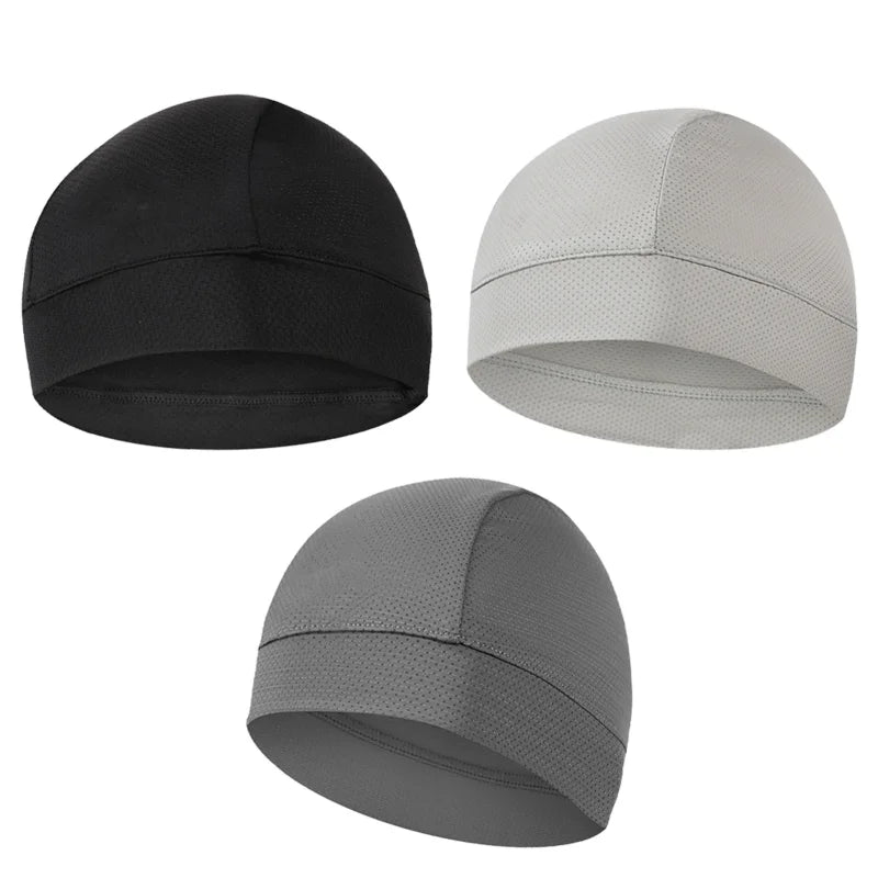 Dunne muts - Zomer dunne ademende mesh schedelmuts zweetabsorberende sportmuts onder helmvoering vochtafvoerend sneldrogende fietshoed