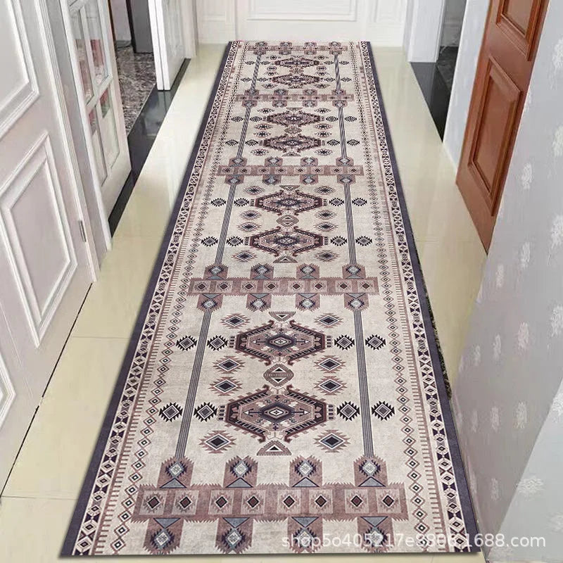 Moroccan Geometric Runner Rug Washable Non-Slip Hallway Carpet for Entryway Kitchen Corridor Long Area Rug Custom Lengths Available | Lonoma