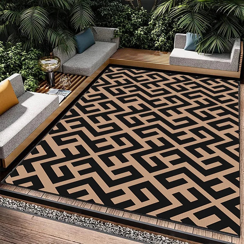 Outdoor Rug Waterproof Picnic Mat 63×47 in Camping Ground Cover French Garden Floral Anti-Slip Tent Floor Pad Soft Moisture Barrier Patio | Lonoma