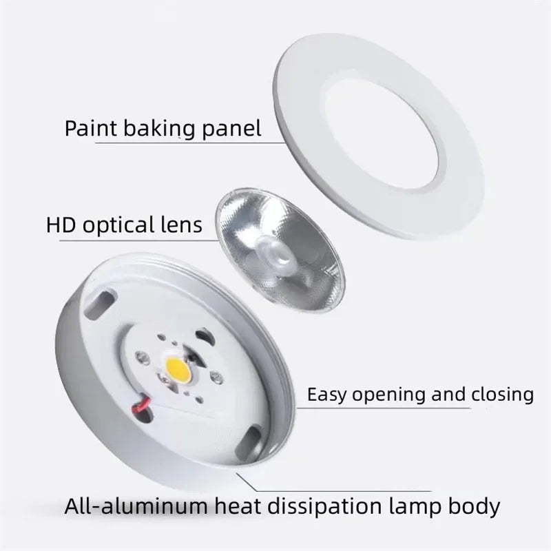 Plafonnier LED Extra-Plat Anti-Éblouissement Aluminium Blanc Noir Doré Blanc Chaud Neutre Froid 7 à 20 W | Koossa