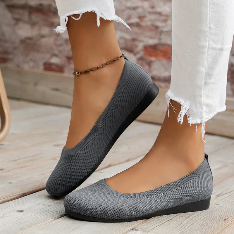 Women's Low-Heel Slip-On Shoes in Classic Black, Navy & Neutral Tones | Koossa