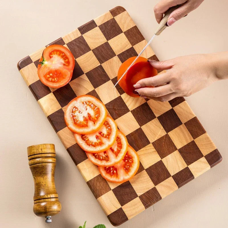 Natural Acacia Wood Cutting Board with Non-Slip Grip for Kitchen Prep and Serving | Premium Hardwood Chopping Surface | Durable Countertop | Lonoma
