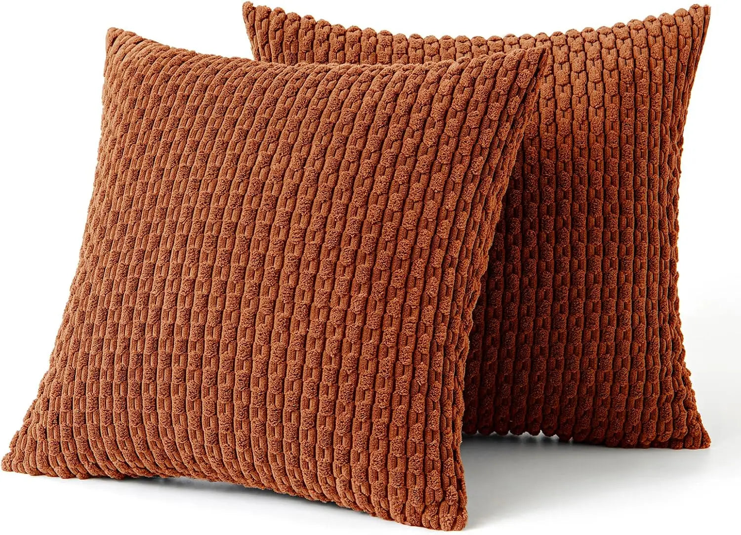 Coussin Décoratif en Velours Côtelé 45 × 45 cm pour Canapé Chambre Salon Intérieur Élégant Confort Doux | Koossa