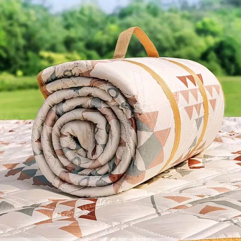 Tapis de pique-nique matelassé 200 × 300 cm imperméable motif bohème pour jardin plage camping famille | Koossa