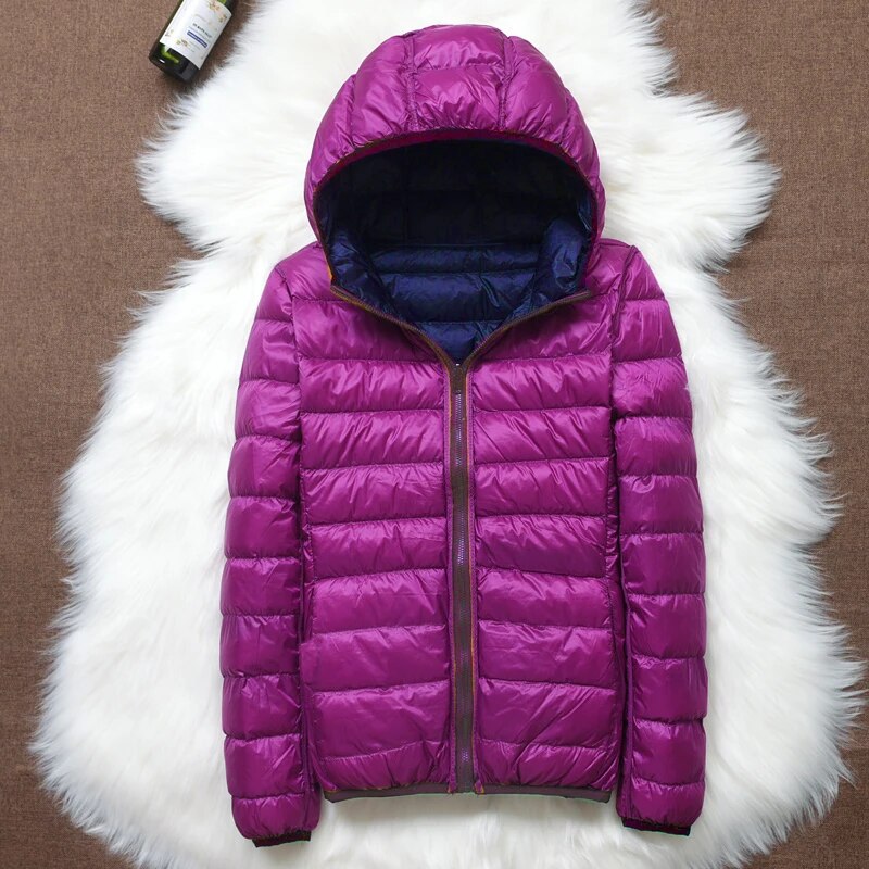 Women's Hooded Puffer Jacket — Lightweight Quilted Coat for Autumn & Winter Layering | Koossa
