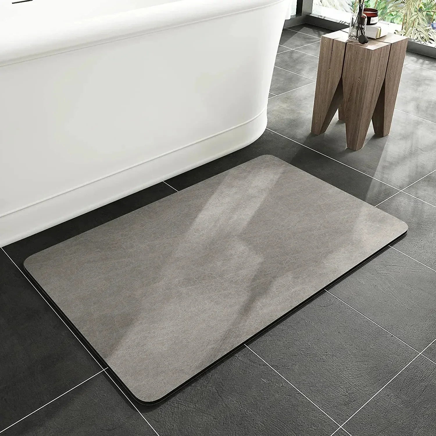 Tapis de bain en terre de diatomée absorbant ultra-rapide 40 × 60 cm antidérapant écologique séchage instantané | Koossa