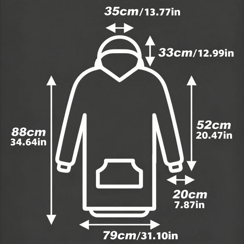 Oversized Wearable Blanket Hoodie with Kangaroo Pocket – Ultra Soft Fleece Reversible Throw Sweatshirt for Couch Lounging, Relaxing at | Lonoma