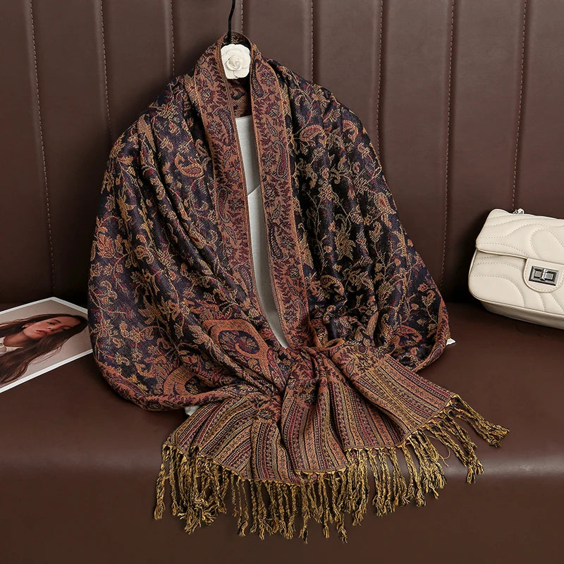 Soft Cotton Blend Wrap Scarf for Women – Lightweight Oversized Shawl for Fall & Winter – Solid Color Pashmina Accessory | Lonoma