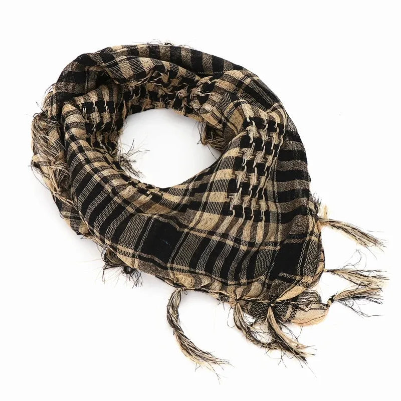 Desert Shemagh Scarf Square Tactical Headwrap for Men Women Outdoor Hiking Camping Windproof Neck Wrap Keffiyeh Style | Lonoma