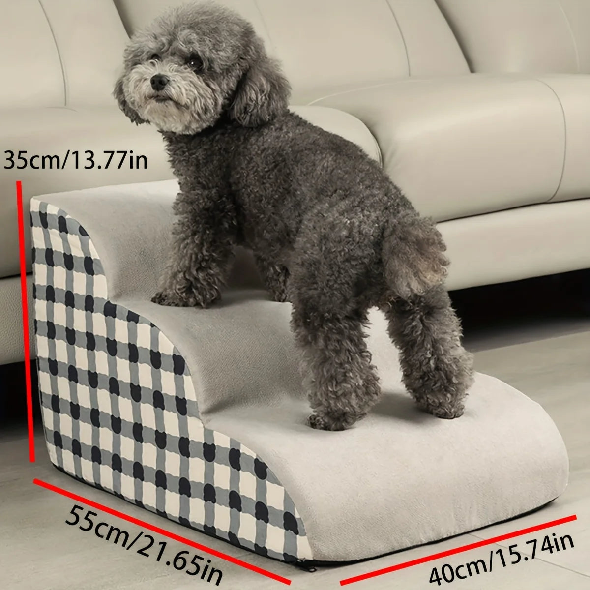 Dog Stairs Pet Steps 2-3 Step High Density Foam Non-Slip Ramp Elderly Dogs Joint Pain Sofa Bed Ladder Climbing Aid | Koossa