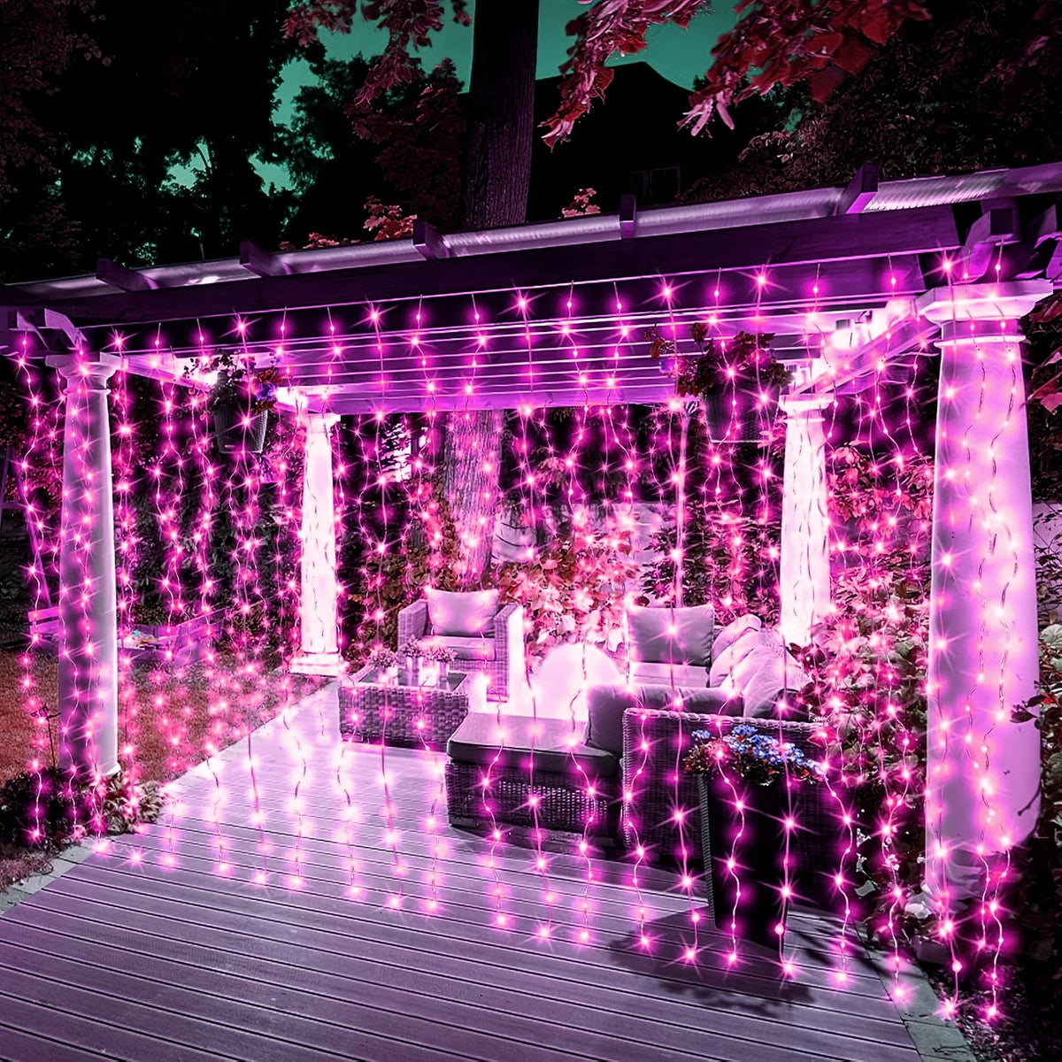 LED Curtain String Lights USB 8 Modes Fairy Lights for Bedroom Wedding Party Holiday Decor Indoor Outdoor Waterfall Twinkle Lights | Lonoma