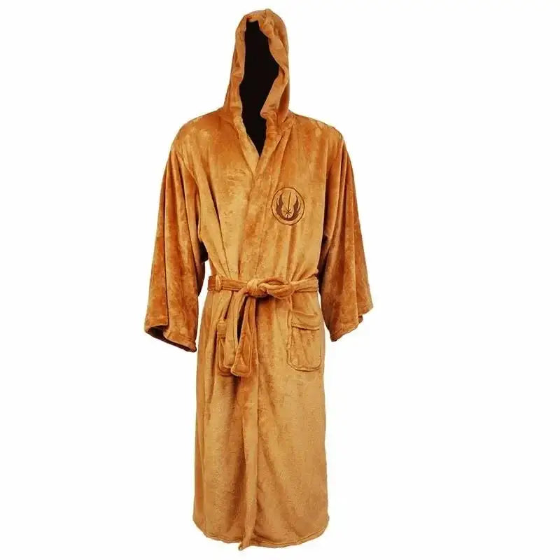 Hooded Flannel Bathrobe for Men - Thick Plush Winter Robe with Pockets - Soft Fleece Loungewear for Relaxing at Home | Lonoma