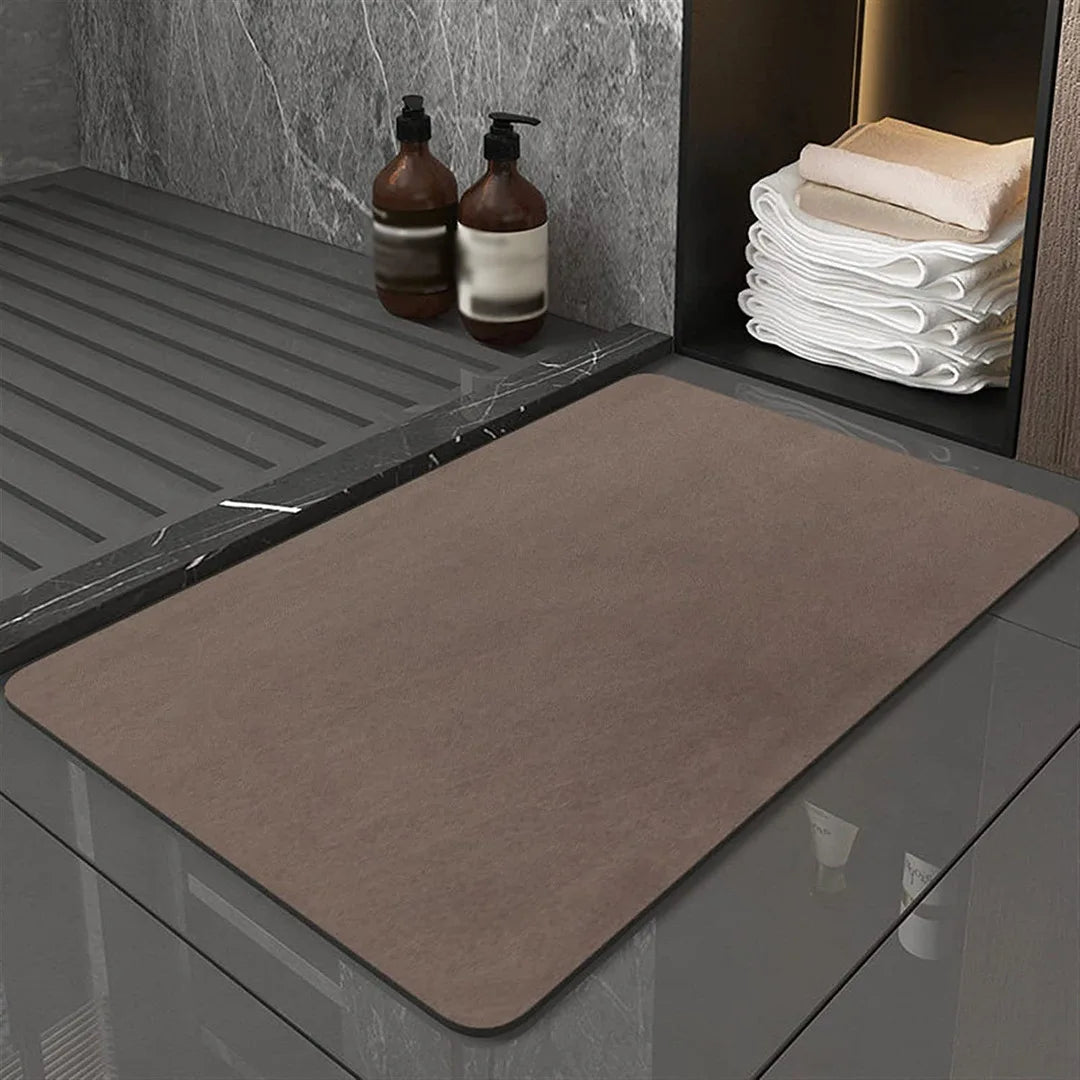Tapis de bain en terre de diatomée absorbant ultra-rapide 40 × 60 cm antidérapant écologique séchage instantané | Koossa