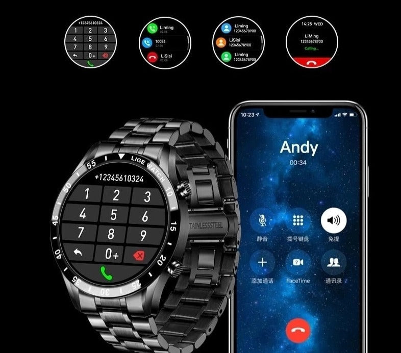 Deluxe Smartwatch with Bluetooth Calling — Multi-Functional Health Tracker & Stylish Accessory for Active Lifestyles | Koossa