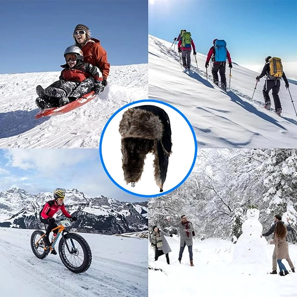 Insulated Trapper Hat with Ear Flaps for Men & Women – Windproof Winter Aviator Cap for Skiing, Snowboarding & Cold Weather | Lonoma