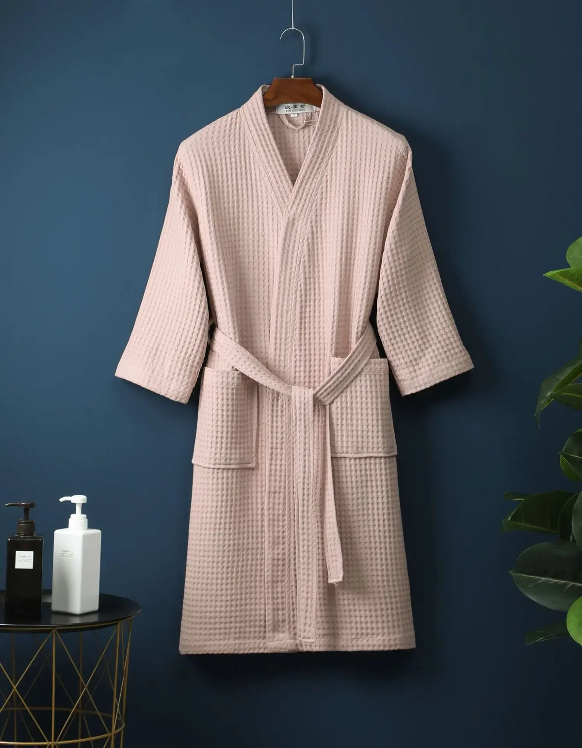 Lightweight Cotton Waffle Weave Bathrobe for Women - Long Sleeve Spa Robe for Spring Summer Hotel Lounge Sleepwear | Lonoma