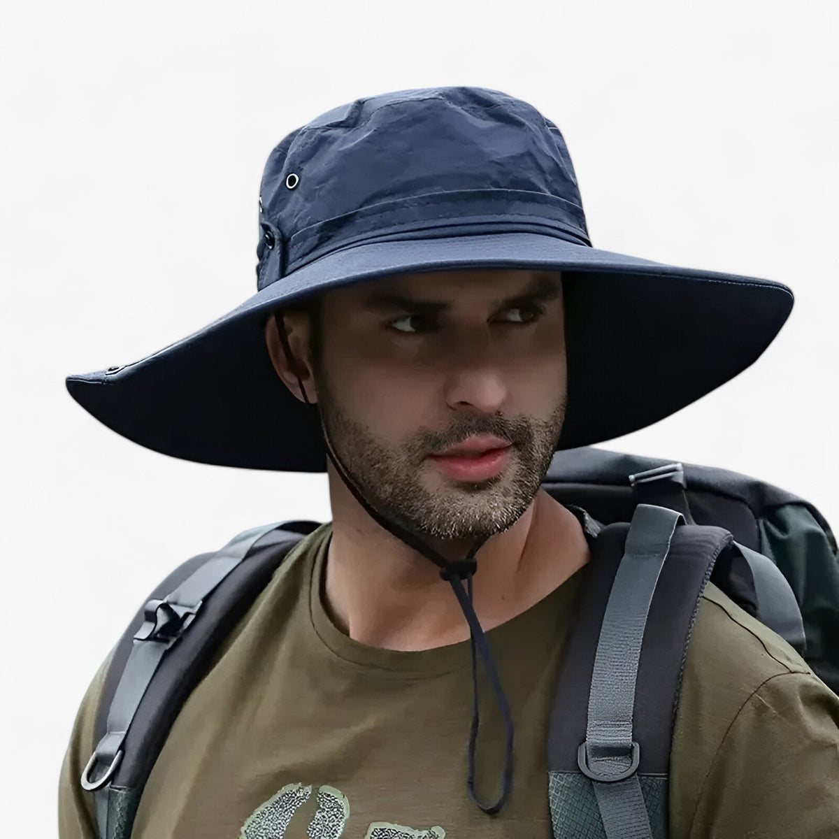 Wide Brim Sun Hat with Neck Flap and Mesh Ventilation for Men Women Hiking Fishing Beach Safari UPF 50+ Outdoor Hat | Lonoma