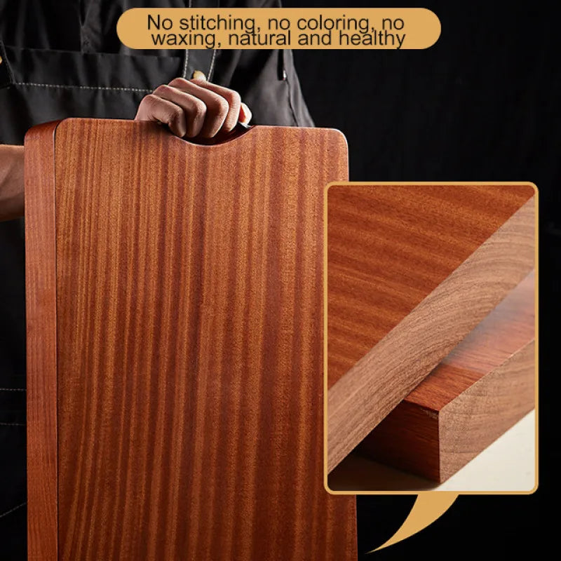 Solid Wood Cutting Board Rectangular Kitchen Chopping Block Antibacterial Natural Hardwood Prep Surface for Cooking | Lonoma