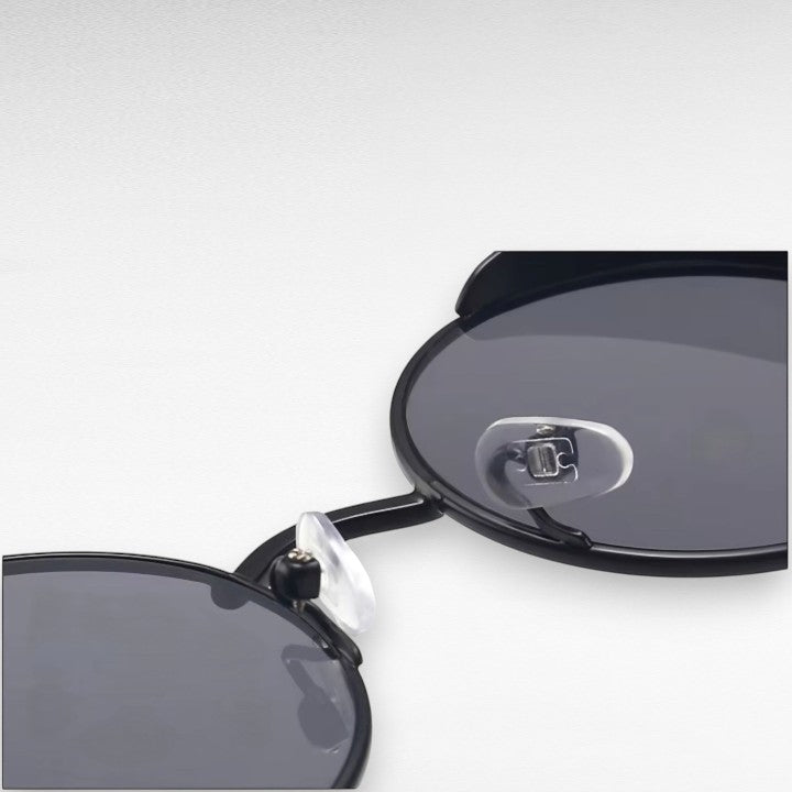 Polarized Round Sunglasses UV400 Metal Frame Vintage Gothic Industrial Style for Men & Women, Driving, Travel, Everyday Outdoor Wear | Lonoma