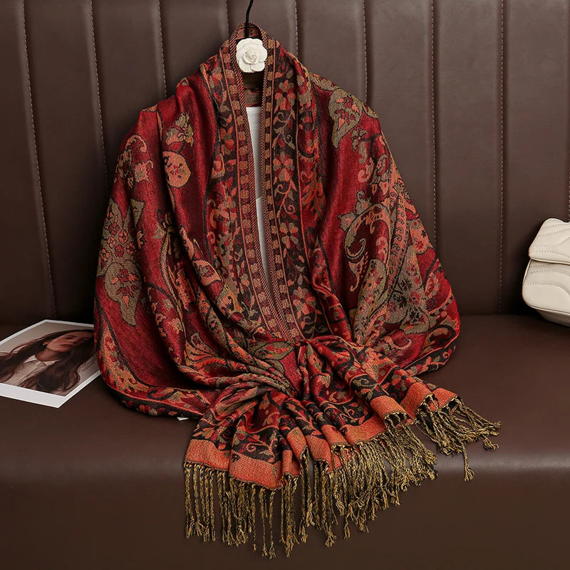 Soft Cotton Blend Wrap Scarf for Women – Lightweight Oversized Shawl for Fall & Winter – Solid Color Pashmina Accessory | Lonoma