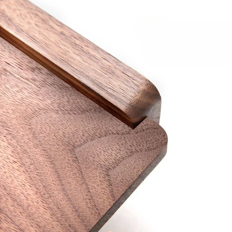 Wall Mount Toilet Paper Holder with Top Shelf, Dark Brown Walnut Wood Tissue Dispenser for Bathroom, Powder Room & Guest Bath | Lonoma