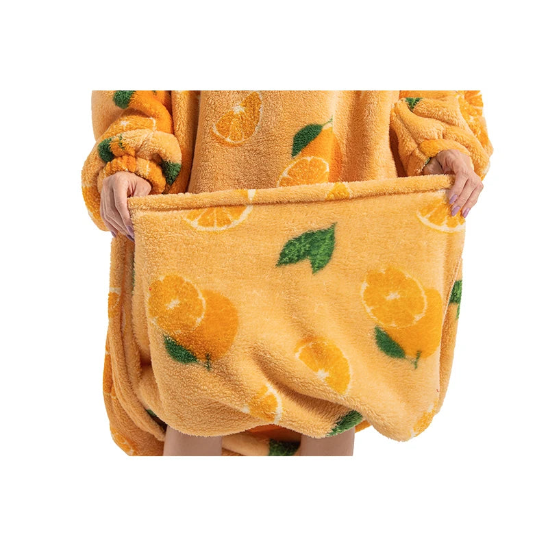 Oversized Wearable Blanket Hoodie with Sleeves Sherpa Fleece Throw for Adults Cozy Soft Plush Winter Loungewear Women Men | Lonoma