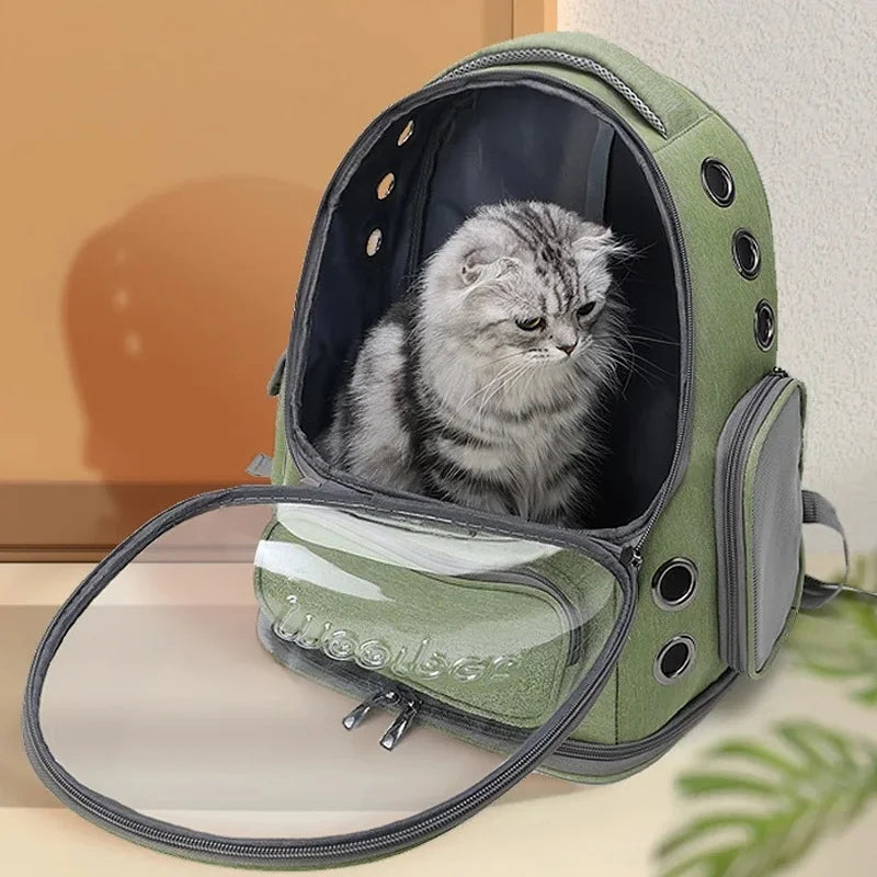 Cat Carrier Backpack Transparent Bubble Window Ventilated Travel Bag Nylon Waterproof 42x27x34cm Small Dog Pet Transport Rucksack Outdoor | Koossa