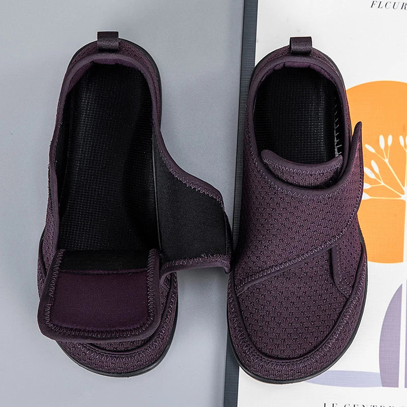 Adjustable Wide-Width Orthopedic Shoes for Swollen Feet Diabetic Bunion Relief Hook-and-Loop Sneakers for Men Women Seniors Extra Deep Toe | Lonoma