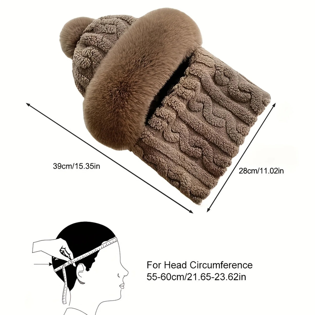 Fleece-Lined Hooded Winter Balaclava with Pom Pom for Women & Men – Full Neck Coverage Cold Weather Hat for Cycling & Outdoor Activities | Lonoma