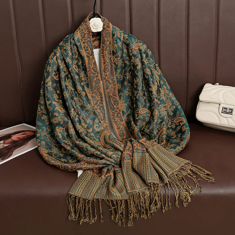 Soft Cotton Blend Wrap Scarf for Women – Lightweight Oversized Shawl for Fall & Winter – Solid Color Pashmina Accessory | Lonoma