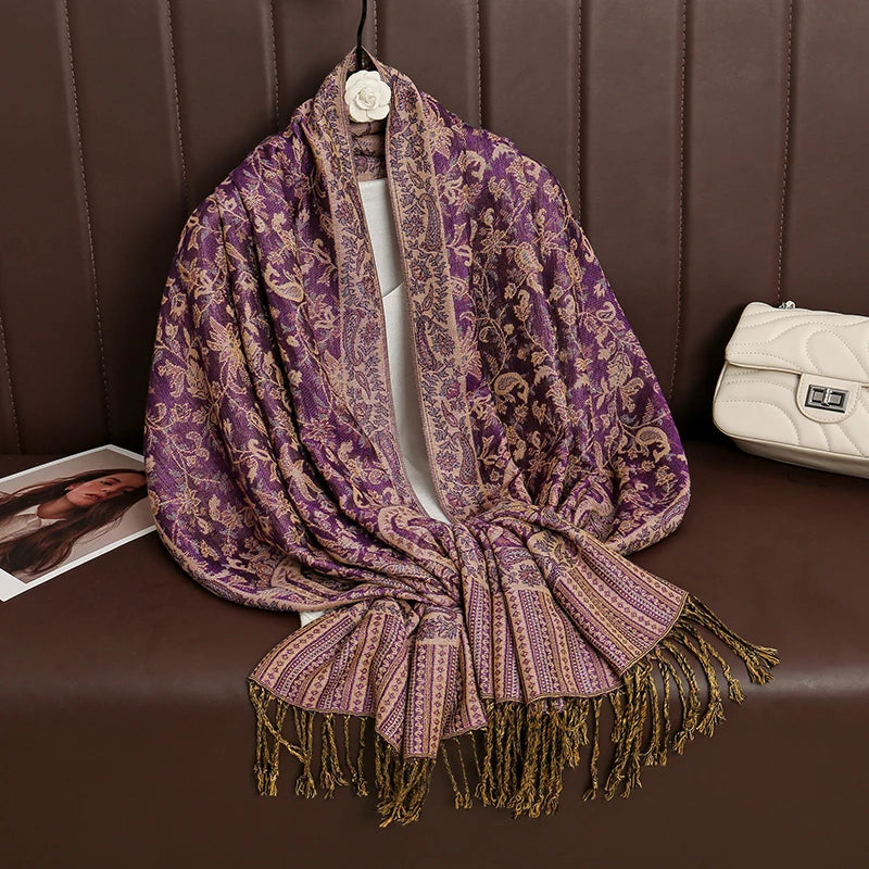 Soft Cotton Blend Wrap Scarf for Women – Lightweight Oversized Shawl for Fall & Winter – Solid Color Pashmina Accessory | Lonoma