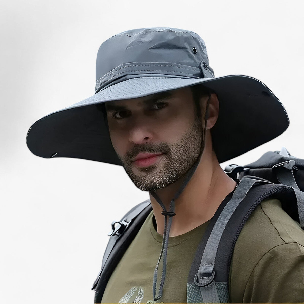 Wide Brim Sun Hat with Neck Flap and Mesh Ventilation for Men Women Hiking Fishing Beach Safari UPF 50+ Outdoor Hat | Lonoma