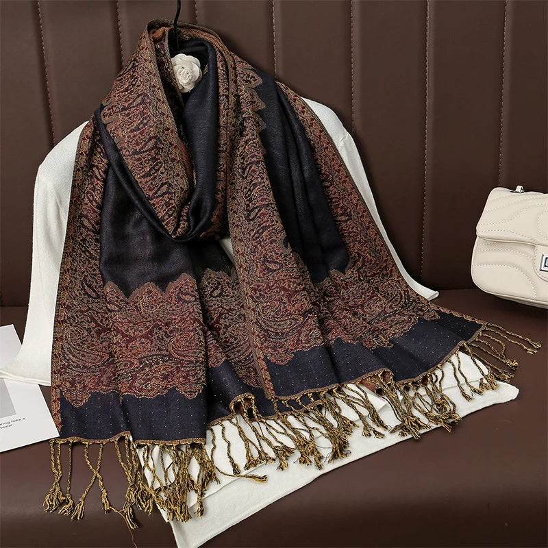 Soft Cotton Blend Wrap Scarf for Women – Lightweight Oversized Shawl for Fall & Winter – Solid Color Pashmina Accessory | Lonoma