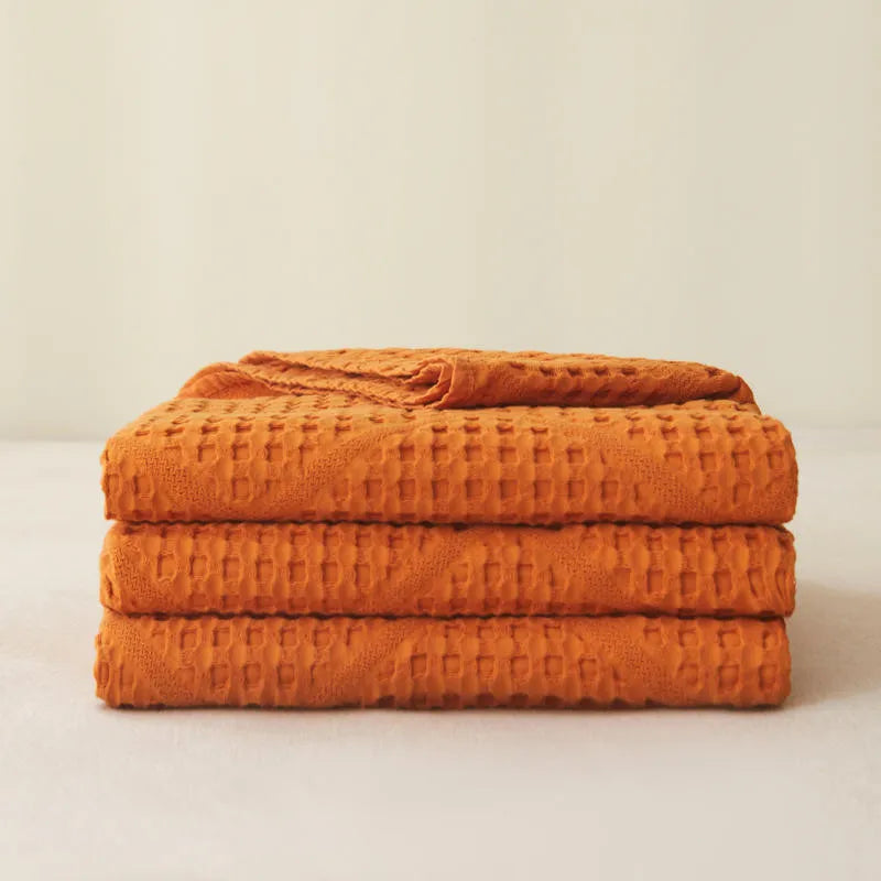 Lightweight Cotton Throw Blanket for Couch Bed Sofa All Season Breathable Woven Coverlet Bedspread Home Decor | Lonoma